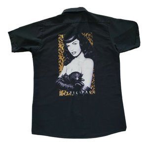 Men's Dickies Bettie Page Pin Up Shirt Size Md